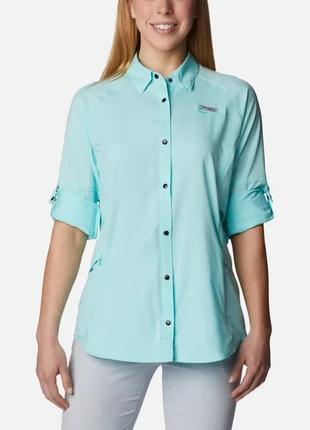 Женская рубашка с длинным рукавом pfg cool release airgill columbia sportswear9 фото