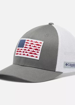 Сітчаста кулькова кепка pfg fish flag columbia sportswear - низька корона