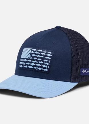 Сетчатая кепка pfg fish flag columbia sportswear — низкая корона
