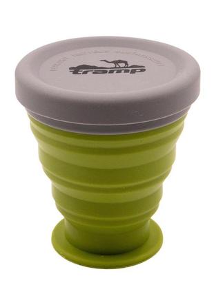 Стакан складаний силіконовий tramp з кришкою 200 ml green (utrc-126-green)