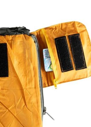 Спальный мешок tramp airy light одеяло с капюшом правый yellow/grey 190/80 utrs-056-r10 фото