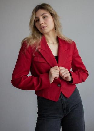 Пиджак винтажный красный french connection2 фото
