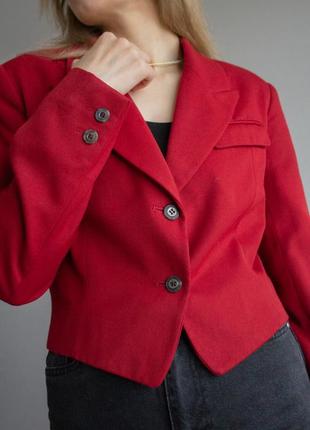 Пиджак винтажный красный french connection5 фото