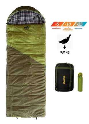 Спальный мешок tramp kingwood long одеяло правое dark-olive/grey 230/100 utrs-053l-r2 фото