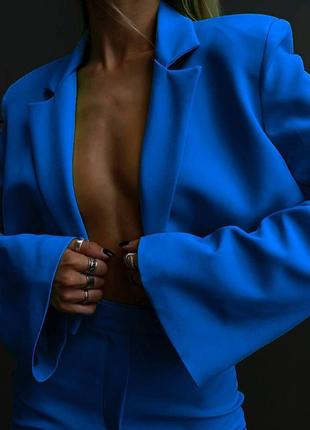 Женский костюм пиджак с плечиками + юбка8 фото
