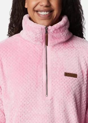 Женская флисовая куртка fire side columbia sportswear с молнией на четверть шерпы4 фото