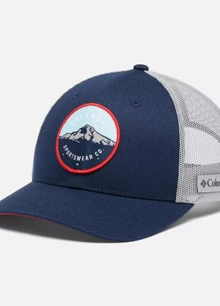 Сетчатая бейсболка columbia mesh snapback - низкая корона