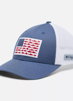 Сітчаста кулькова кепка pfg fish flag columbia sportswear - низька корона