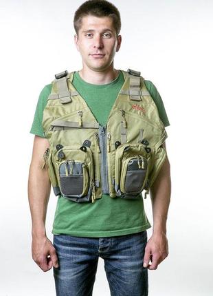 Жилет рыболовный разгрузочный tramp angler s/m (trfb-006-s/m)