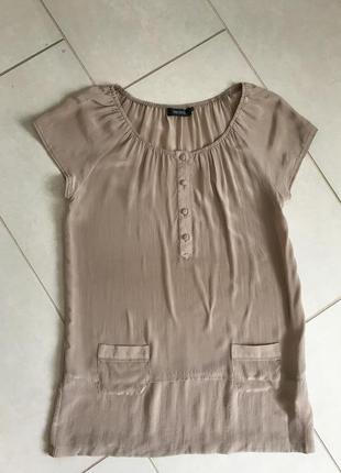 Блуза шелковая туника стильная модная дорогой бренд lynn adler размер s