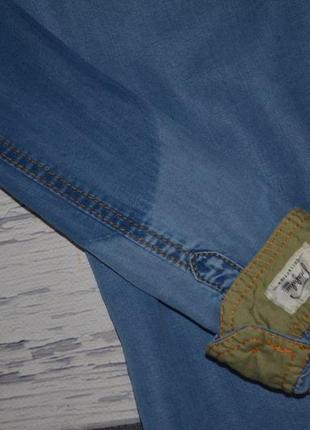 30/l очень модная женская фирменная джинсовая рубашка блуза зара zara с манжетами6 фото