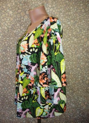 Вискозная блуза з модним рукавом "marks &amp; spencer"  индия2 фото