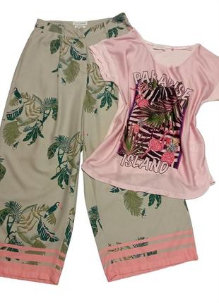 Штани, укорочені штани, з гавайським принтом.3 фото