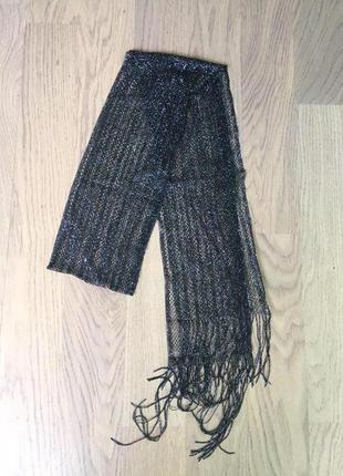 Ажурный шарфик с люрексом2 фото