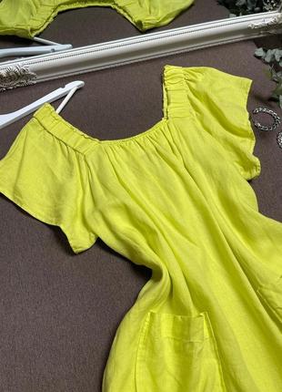Зефирное платье из льна3 фото