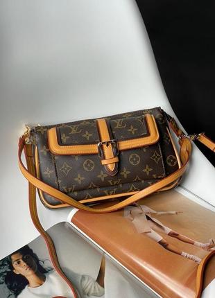 Сумка в стиле louis vuitton diane brown/camel7 фото