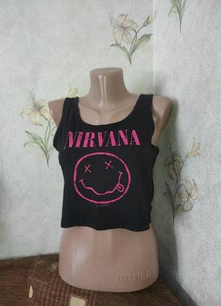 Топ укорочена майка nirvana