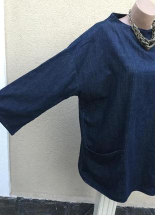Джинсовая блуза,туника,платье большого размера,хлопок2 фото
