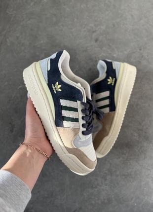 Кросівки кроссовки adidas forum 84 low cl magic beige blue green