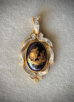 Кулон lamoge вінтаж підвіска кераміка