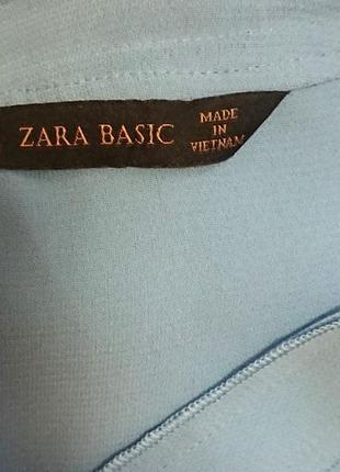 Блакитна блузочка zara basic4 фото