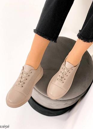 Шкіряні кеди з перфорацією натуральна шкіра кожаные кеды с перфорацией натуральная кожа