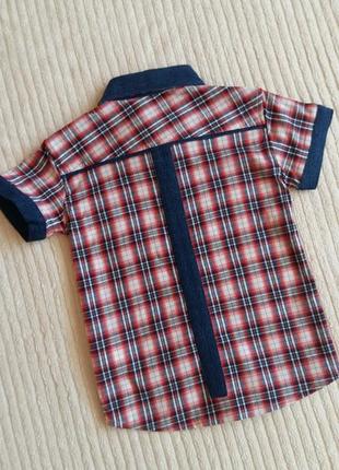 Клетчатая рубашка type a-1 (италия) на 4 годика (размер 104)8 фото