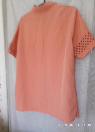 Нарядная блуза потрясающего абрикосового цвета2 фото