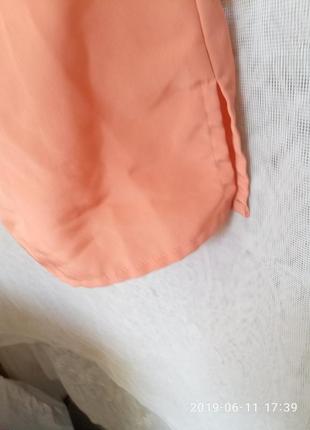 Нарядная блуза потрясающего абрикосового цвета3 фото