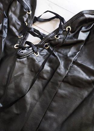 Чорний комбінезон під латекс латексний комбинезон имитация латекса латексный 379