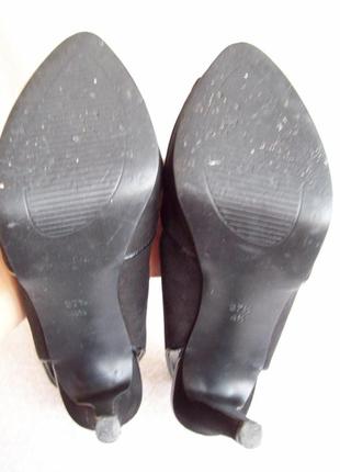 Туфли босоножки под замш, стелька 24,3 см.7 фото
