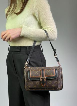 Сумка у стилі louis vuitton diane brown/black3 фото