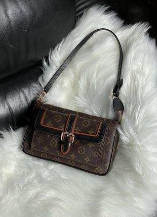 Сумка в стиле louis vuitton diane brown/black5 фото