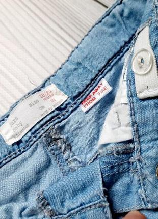 Летние укороченные джинсы с лампасами zara бирка 2 года5 фото