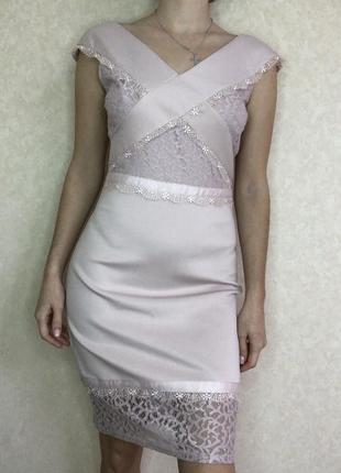 Нежно розовое платье1 фото