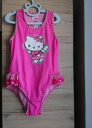 Модный розовый  купальник hello kitty