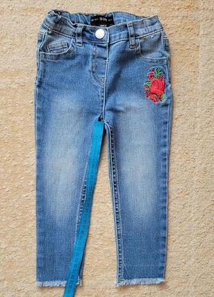 Джинси на дівчинку з вишивкою denim&co 1,5-2 (92)