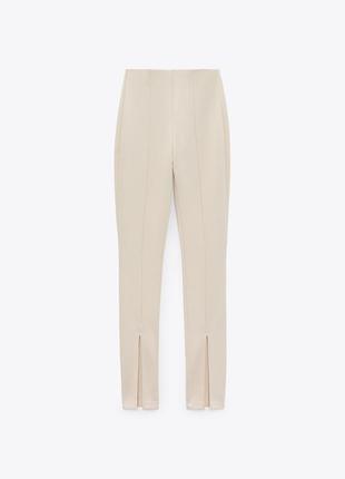 В наявності штани з модною розпіркою спереду, оригінал zara