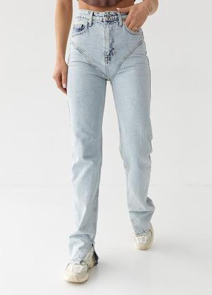 Жіночі джинси з фігурною кокеткою5 фото