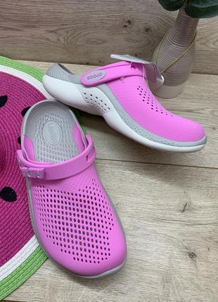 Рожеві крокси crocs literide clog 206708-6sw