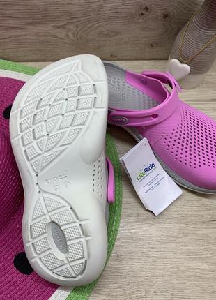 Рожеві крокси crocs literide clog 206708-6sw4 фото
