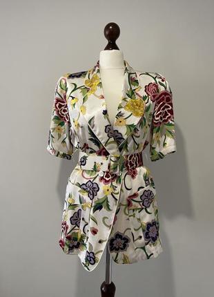 Шелковый пиджак блуза жакет бренд madeleine