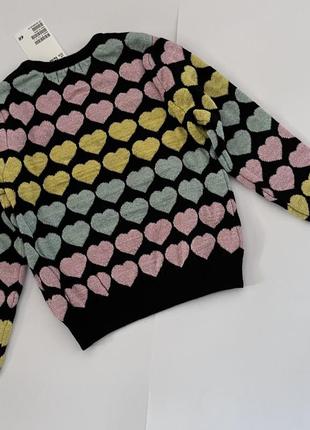 H&m свитер с сердечками мягкой вязки6 фото