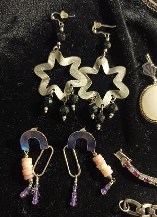 Сказочные серебряные украшения серьги, браслеты кольца серебро 92510 фото