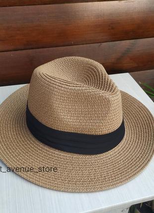 Соломенная летняя шляпа, пляжная, унисекс, шляпа соломенная, канотье