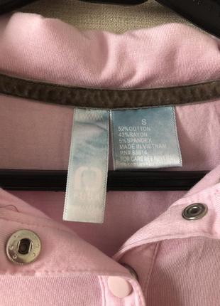 Красивая тонкая розовая футболка-поло fuda. р.s (хорошо садится на наш 44-46)5 фото