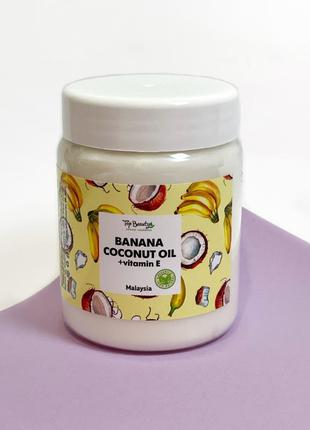 Ароматизоване кокосове масло для волосся і тіла "банан" top beauty 250 мл к. 10332
