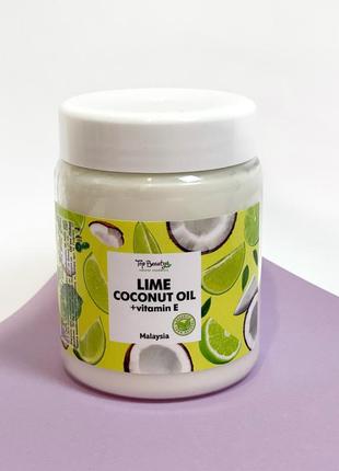 Ароматизированное кокосовое масло для волос и тела "лайм" top beauty 250 мл к. 10334