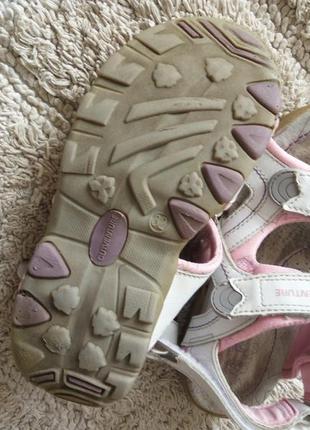 Белые розовые кожаные босоножки сандалии кожа липучки от dutventure4 фото