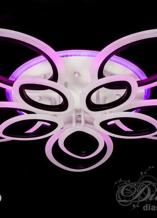 Люстра светильники потолочне светодиодные лед  diasha a8059/5+5bk led 3color dimmer